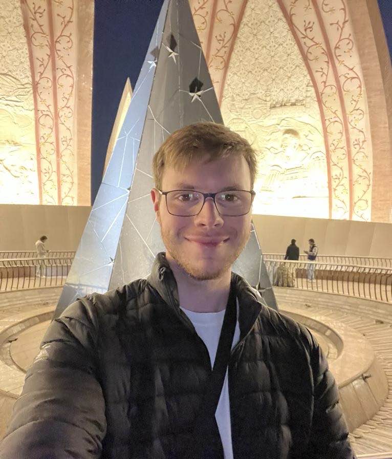 A headshot of Clay Logsdon, DUL's UX Research Assistant Co-op